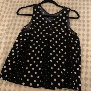 Madewell polka dot swing tank